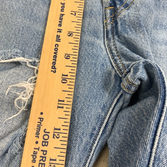 Levis Jeans Womens 25 Blue Pants 501 Button Fly Light Destroyed American Denim - Picture 14 of 16